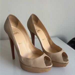 Christian Louboutin Beige Platform Heels